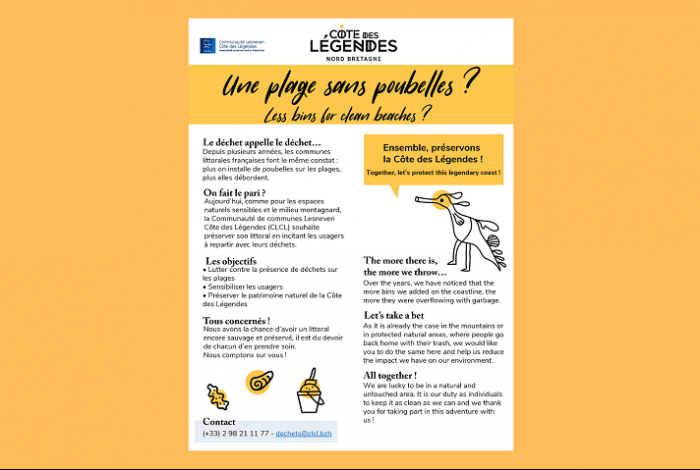 Suppression des poubelles de plage