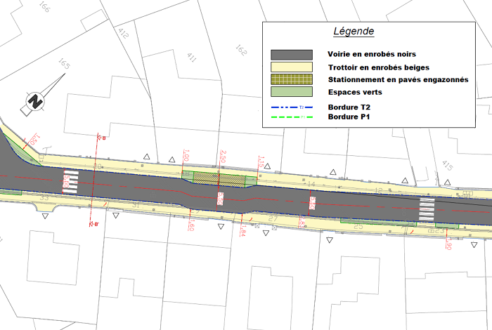 Rue des Glycines et route de Lanarvily